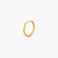 Small slim gold huggie. color:null|gold