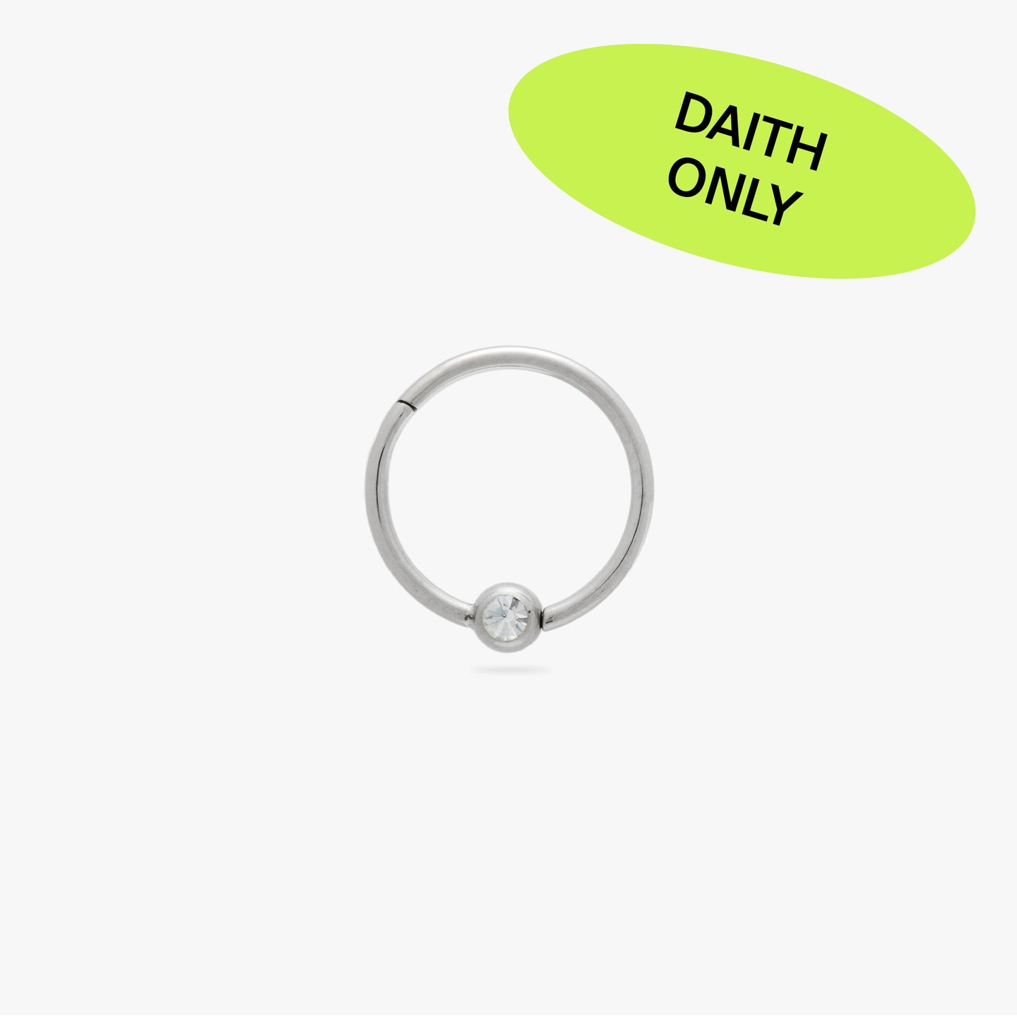 This is a clicker earring color:null|silver/clear