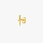 this image shows the side view of the gold plated dagger stud
