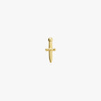 this image shows the front view of a gold plated dagger stud