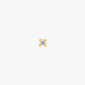 A gold micro stud with a clear cz gem color:null|gold/clear
