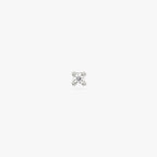 A silver micro stud with a clear cz gem color:null|silver/clear