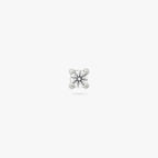A mini silver stud with a clear cz gem color:null|silver/clear