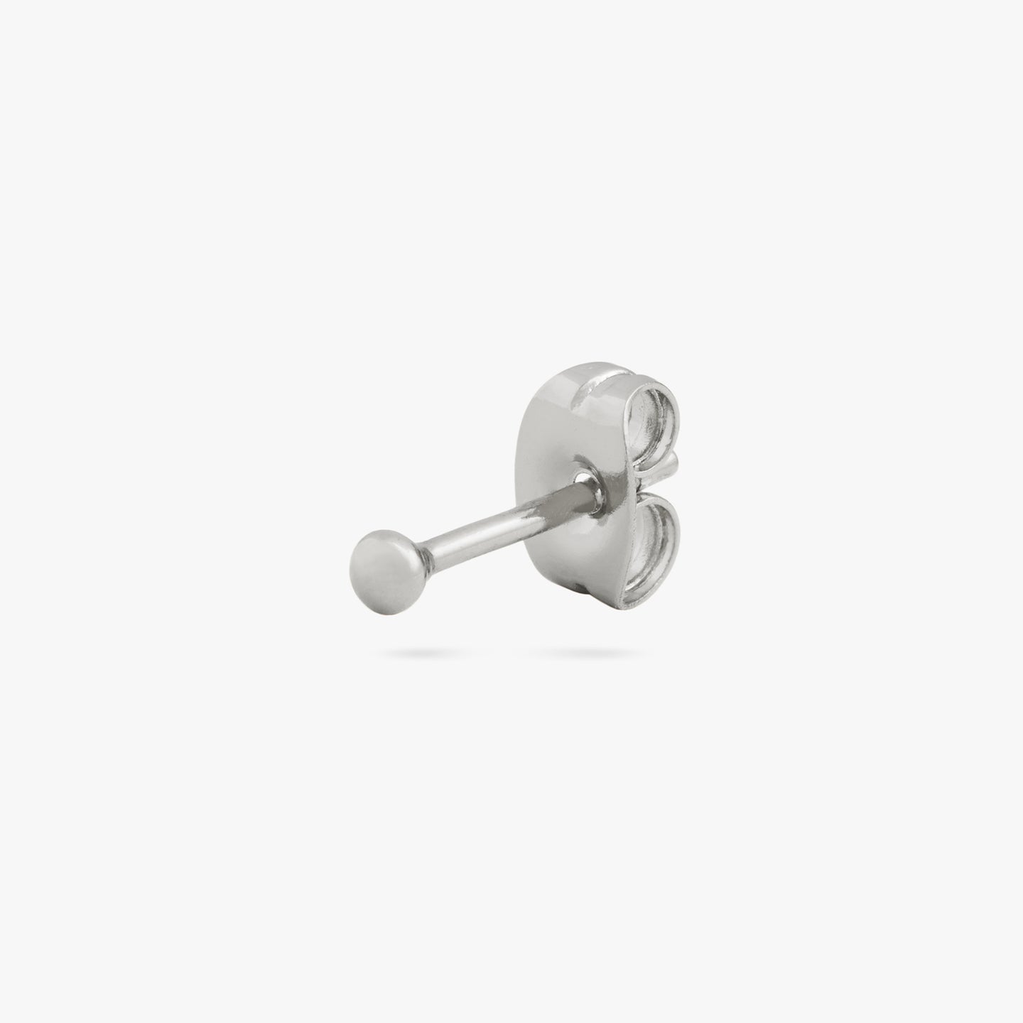 A micro silver ball shaped stud color:null|silver