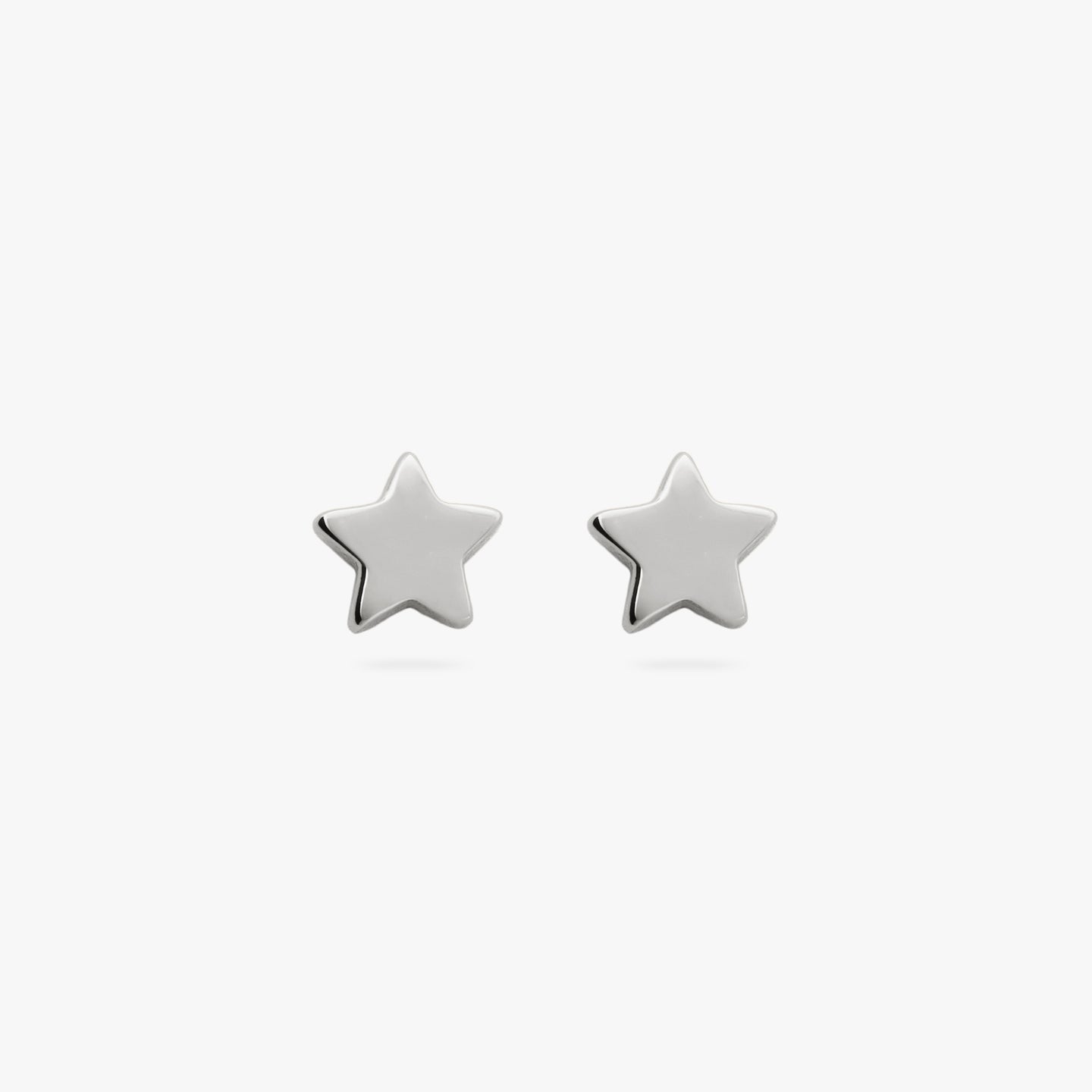 A pair of simple mini silver star studs [pair] color:null|silver
