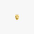This is a micro sized gold skull stud with cz eyes color