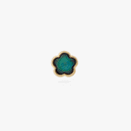 a gold plated stud in the shape of a daisy with a color changing mood stone color:null|gold